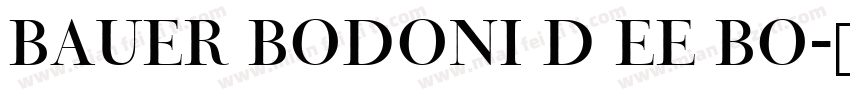 Bauer Bodoni D EE Bo字体转换